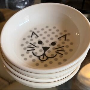 Cat Face Polka Dot Dish Set/cat bowl